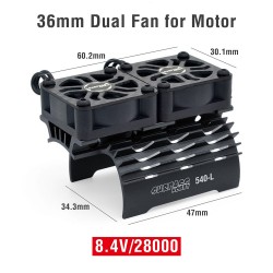 SURPASS HOBBY RC Motor Fan Cooling Heatsink for 550 / 36mmBrushless Motor