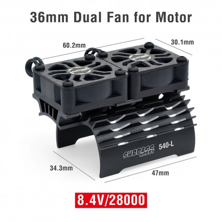 SURPASS HOBBY RC Motor Fan Cooling Heatsink for 550 / 36mmBrushless Motor