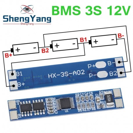3S 11.1V 12.6V 10A PCB BMS Protection Board For 18650 Li-ion Lithium Battery Cell