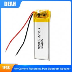 3.7V 180mAh 501235 Rechargeable Li-ion Lithium Polymer Battery
