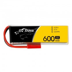 Tattu 600mAh 3.7V 30C 1S1P Lipo Battery Pack with JST Plug