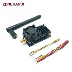 EWRF 2Km Long distance 5.8Ghz 40CH 2W 2000mW Over Range FPV Transmitter With Heat Sink fan For RC Drone