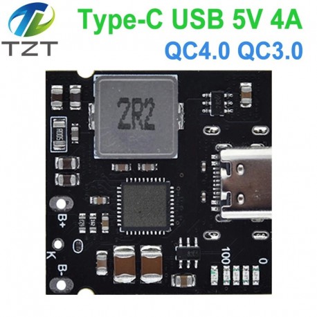QC4.0 QC3.0 Type-C USB 5V 4A Boost Converter Step-Up Power Module Mobile Power Bank