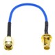 RPSMA Male to RPSMA Female Bulkhead Jumper Pigtail 0.086" RG405 Coax Semi flexible