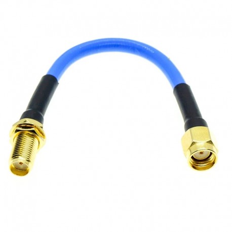 RPSMA male to SMA female Nut Bulkhead plug connector RG402 RG-402 Semi Flexible Coaxial Cable