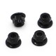 5pcs M3 M4 Black Carbon Steel Hex Flange Nylon Insert Lock Nut Self-locking