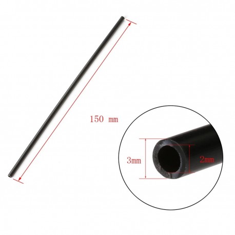 1PC-150mm Black Receiver Antenna Protection Tube with Tube Cap Cover Shielded Tube