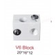 Heater Block Aluminum Block Fit J-head Hotend Bowden Extruder