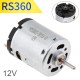 R280 RS360 R380 390 395 DC Motor 6V-24V 12V 12000-24000RPM Metal High Speed Micro Motor