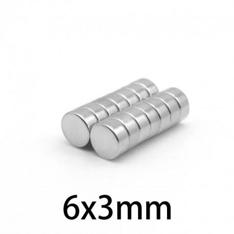 10PCS 6x3 mm Disc Strong Neodymium Magnet
