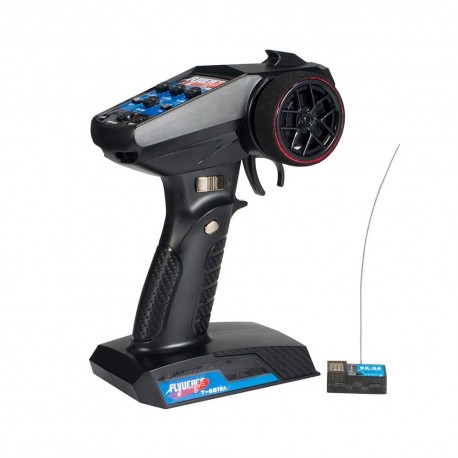 FLYUEACE T-6819A 2.4GHz 4CH Transmitter with RX-G4 Light Control Mini Receiver for RC Car Boat Tank