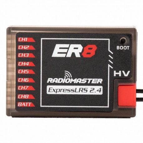 Radiomaster ER8 2.4GHz 8CH ExpressLRS ELRS RX 100mW PWM Receiver Support Voltage Telemetry for FPV RC