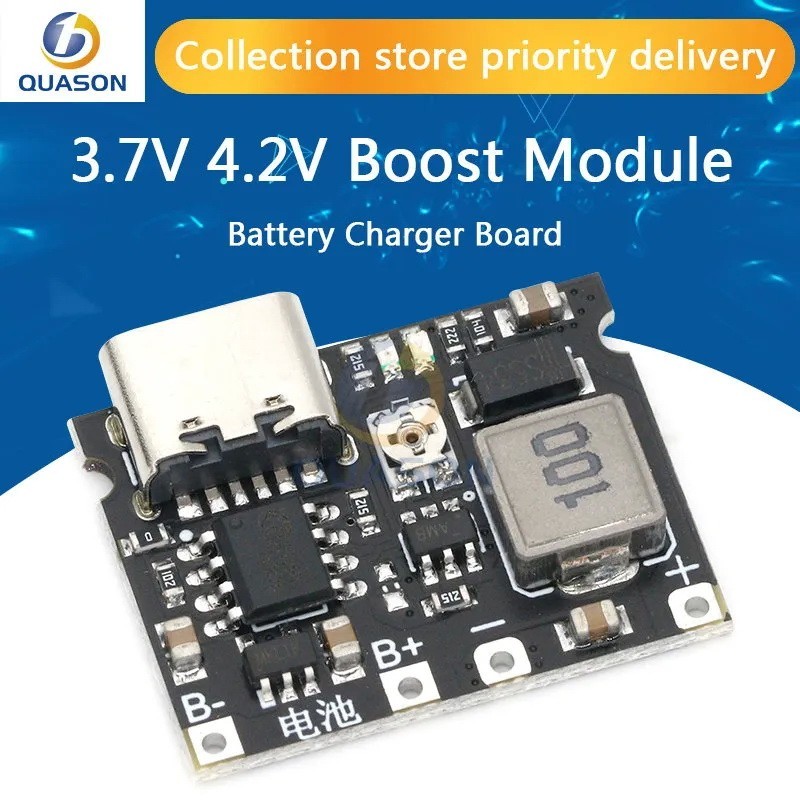 thumbnail image 2 of QC PD 3.0 USB-C 18650 Lithium Battery Fast Charger Module – 5V/9V/12V Output (SW6106) 2 of 3