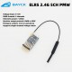 BAYCK ELRS 2.4G 5CH PWM ExpressLRS Receiver Support ELRS 3.0 PWM/CRSF Protocol 2.0dBi Copper Pipe Antenna