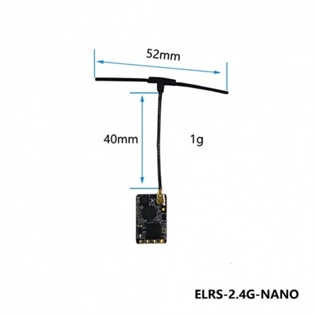 HSKRC ELRS Receiver 2.4GHz/915MHz NANO ExpressLRS RX With T-Type Antenna Support WiFi For FPV RC Racing Drone