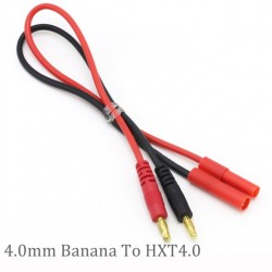HXT-4mm Charging Connector to 4mm Banana Plug Cable Lipo Battery 12AWG Lead