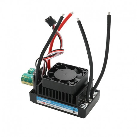 1PCS Upgraded Version 3-6S 110A Bidirectional Brushed ESC 12V 24V Cooling Fan Two-way Speed Controller