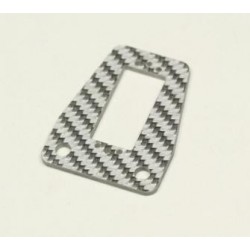 Rotorworkz Silver Carbon Fiber Trim servo plate - T-REX 600