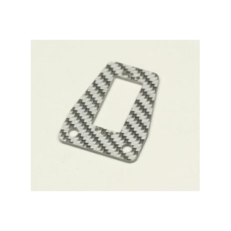 Rotorworkz Silver Carbon Fiber Trim servo plate - T-REX 600