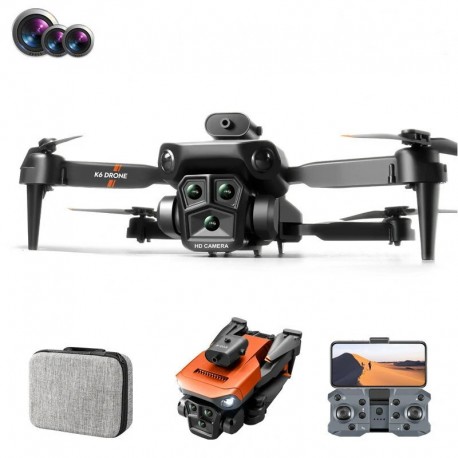 XKJ K6 MAX Upgrade Three Camera WiFi FPV with 4K ESC 3 Lens 360° Obstacle Avoidance Optical Flow