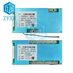 BMS 16S 59.2V 67.2V 60A 100A 120A Li-ion 18650 Battery Charge Board with Balanced NTC Temperature