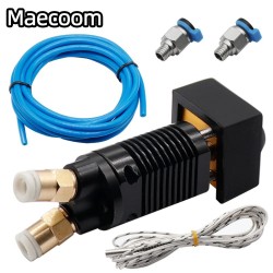 3D Printer 2 IN 1 OUT Hotend Kit Dual Color Extruder All Metal Extruder 0.4mm/1.75mm for TEVO/ALFWISE/Ender 3/CR-10