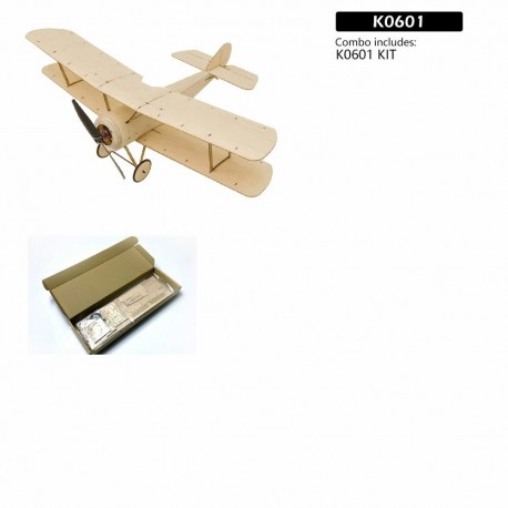 Dancing Wings Hobby K6 Sopwith Pup 378mm Wingspan Balsa Wood Micro RC Airplane Warbird Biplane