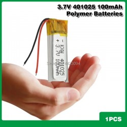 3.7V 100mAh 401025 Lithium Polymer LiPo Rechargeable Battery