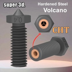 CHT Volcano Hardened Steel Nozzle 3D Printer High Flow CHT Clone