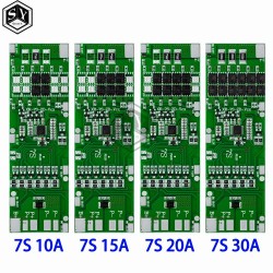 BMS 7S 24V 10A 15A 20A 30A Li-ion 18650 Battery Charge Board With Balance Function