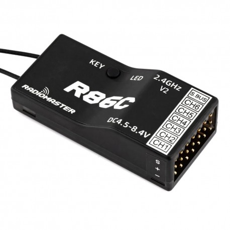 Radiomaster R86C V2 6CH/8CH Compatible PWM SBUS RC Receiver for Jumper T-Lite V2 Radiomaster