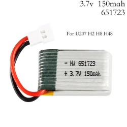 3.7V 150mAh 651723 Li-po Batteries Rechargeable battery for H8 Mini RC Quadcopter Accessory drone toy parts
