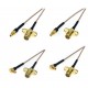 1Pcs MMCX Angle / Striaght Male to SMA / RP-SMA Female with 2 Hole Flange Linear Antenna RG178