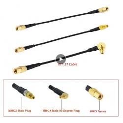 1Pcs MMCX Male Plug to MMCX Female Jack Connector RF1.37 Cable Pigtail RF - 15CM