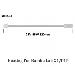 24V 48W Ceramic Cartridge Heater For Bambu Lab X1 X1-Carbon Combo P1P 3D Printer