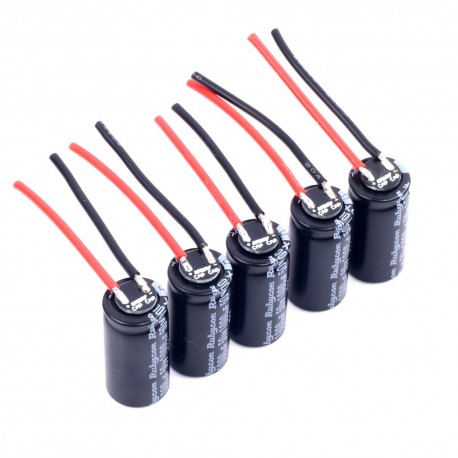 5PCS URUAV 50V 1000uF 4-6S Capacitor 20 AWG Silicone Wire for RC Drone