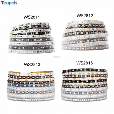 1m WS2811/WS2812B/WS2813/WS2815 Pixel LED Strip Individually Addressable IC 5050 RGB Full Color 30/60/Leds/m Tape