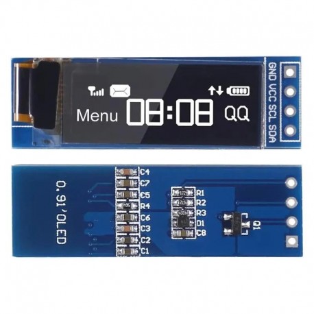 I2C OLED Display Module 0.91 Inch I2C SSD1306 OLED Display Module White / BLUE I2C OLED