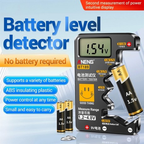 Ultra-small Battery Tester 9V AA AAA Button Cell Universal Household LCD Digital Display Battery Tester