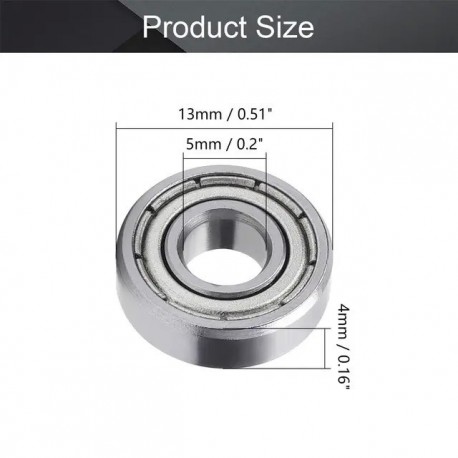 2PCS 695ZZ Bearing ABEC-7 / 5x13x4 MM Miniature Ball Bearings