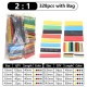 328pcs 2:1 Polyolefin Halogen-Free Heat Shrink Tube Sleeving 5 Color 8 Size