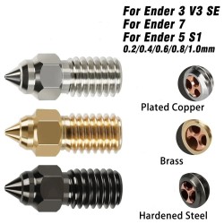 Ender 3 V3 SE Nozzle Kit High Flow Brass Steel Nozzles CHT Nozzle For Spider Ender 7 Hotend Ender 5 S1