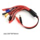 10 in 1 Multifunctional Battery Charger Cable 4.0mm Banana Adapter Connector Plug to T Tamiya XT30U XT60H XT90 EC5 JST Wire