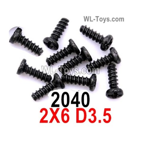 Wltoys 284010 Parts 2040 Screws 2X6 D3.5.Phillips round