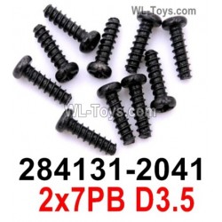 Wltoys 284010 Parts 284131-2041 Screws.2x7PB D3.5.Phillips round