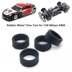 4Pcs Rubber Tyre Tires Wheel for WLtoys 284131 K969 K979 K989 K999 P929 P939