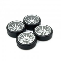 Metal Wheel Hub&Draft Logo Tire for HGD1 MINI-Q MINI-D MINI-Z DRZ 1/28 Wltoys 284131 K969 K979 K989 P929