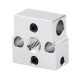 1PCS Heater Block V5 V6 Volcano PT100 MK8 Heater Block for Print Head Extruder J-head CR10 Ender3/v2 SW-X1