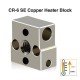 1PCS Heater Block V5 V6 Volcano PT100 MK8 Heater Block for Print Head Extruder J-head CR10 Ender3/v2 SW-X1