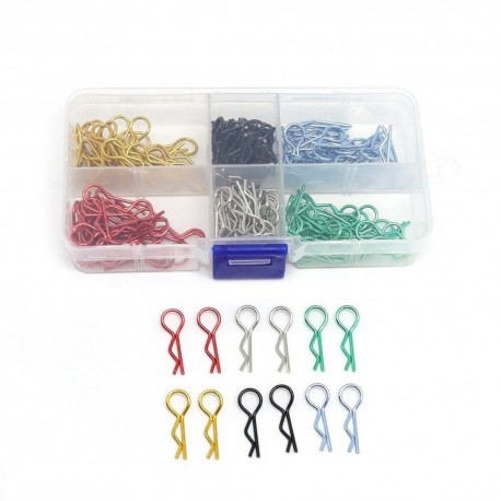 180pcs Universal RC Body R-Type Clips Pins for 1/10 1/12 1/14 1/16 Scale